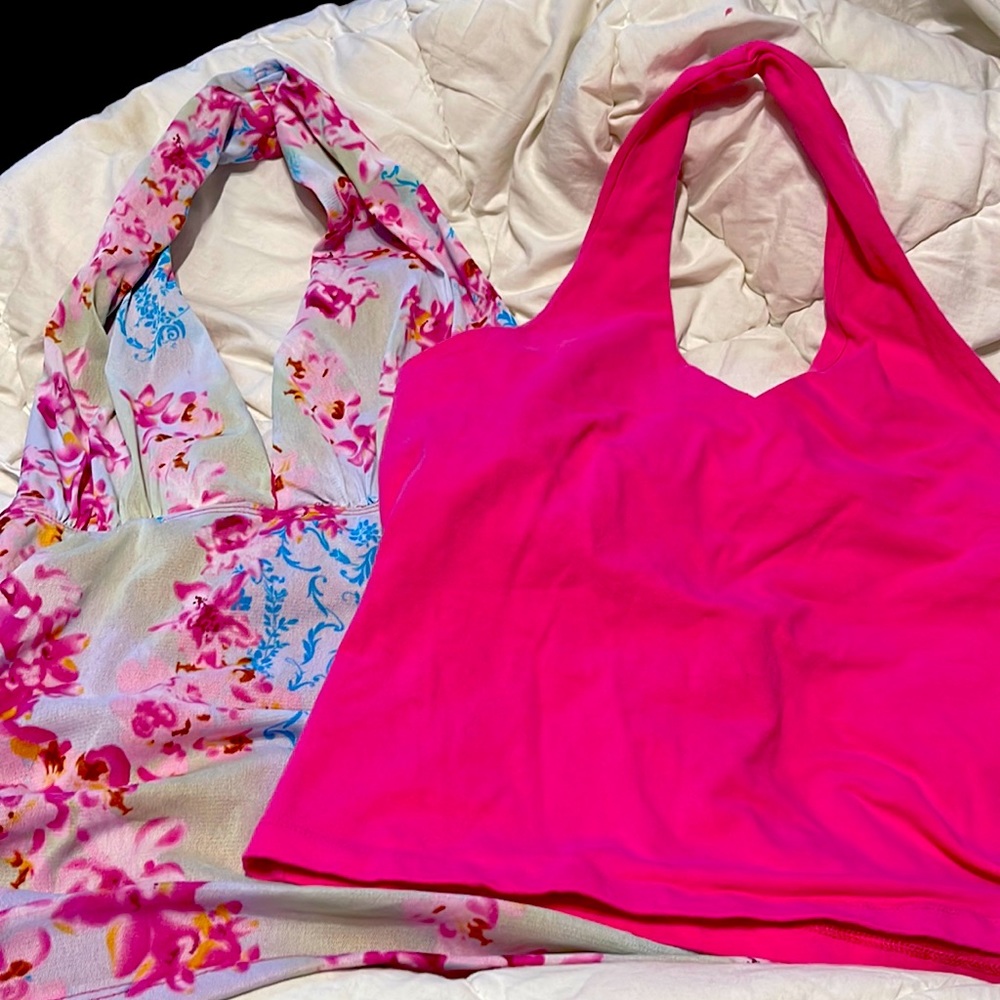 2 womens halter tank tops size large